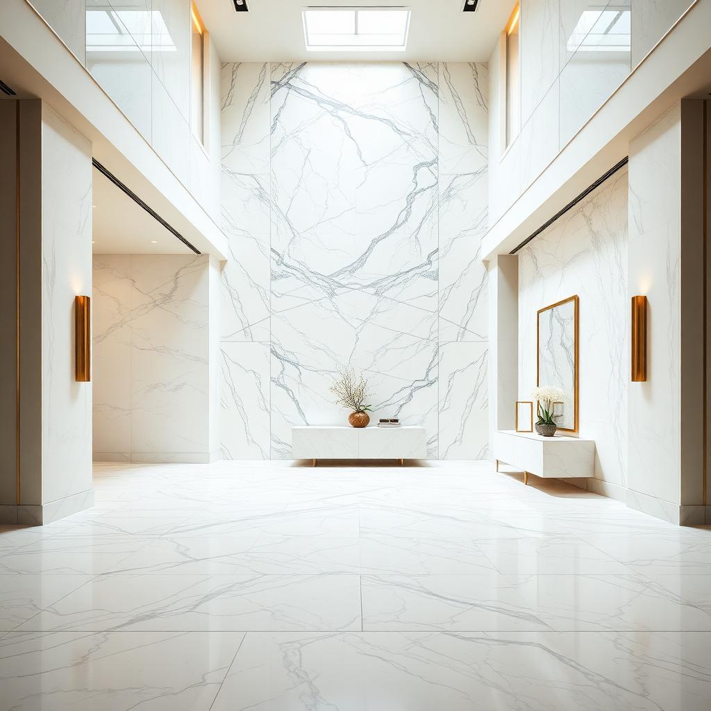 Book-Matched Marble Foyer