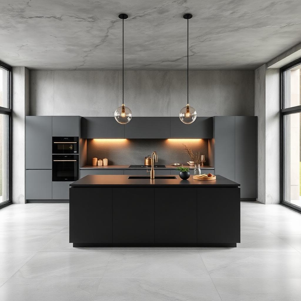 Minimalist Concrete Kitchen